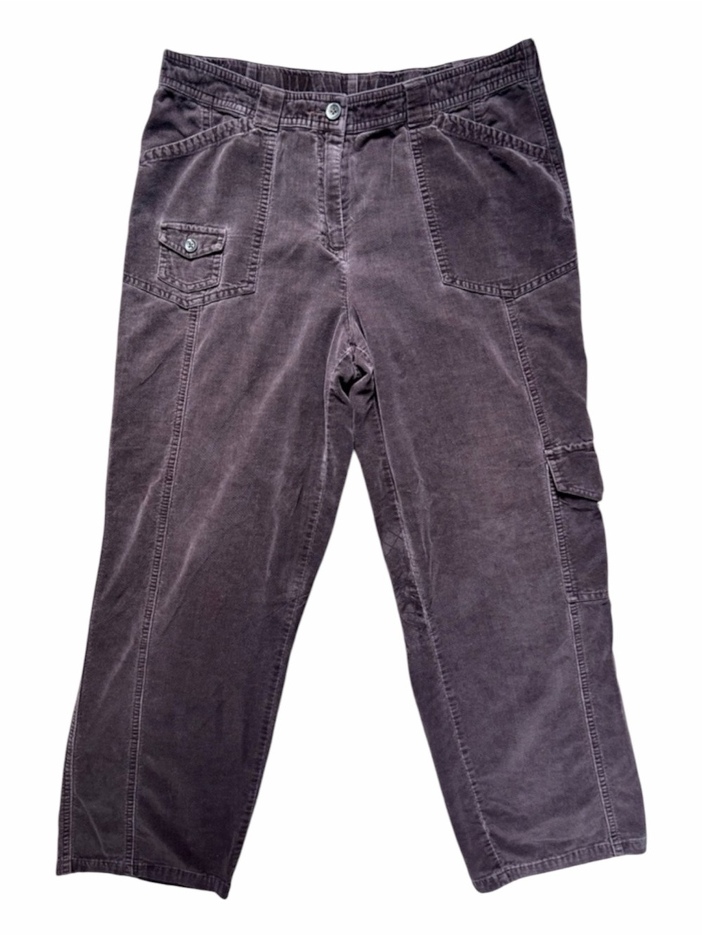 J.Jill • Cotton Corduroy Cargo Pants • Plum Brown • Women’s Size 10